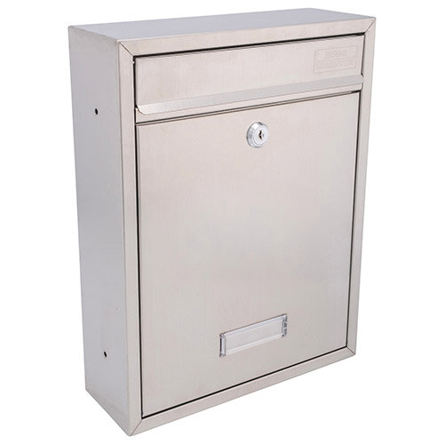 Burg Wachter  Trent MB19 Stainless Steel Galvanized Steel Post Box H341 xW261xD93mm