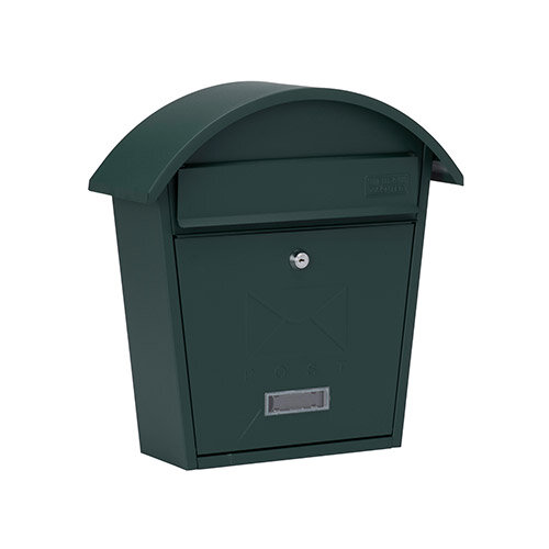 Burg Wachter  Classic MB06 Matt Green Galvanized Steel Post Box H380 xW364xD134mm