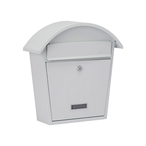 Burg Wachter Classic MB06 White Galvanized Steel Post Box H380 x W364 x D134mm
