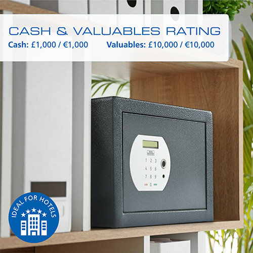Burg Wachter  Pure-Safe PS 130 E FP Large Electronic & Fingerscan Safe - Insurance Rating €1,000 Cash & €10,000 Valuables H320x W440 x D350mm 40.3Ltr