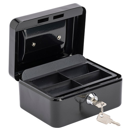 Burg Wachter Cash Box 6" Black Key Lock H80 x W150 x D120mm