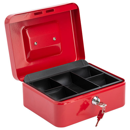 Burg Wachter  Cash Box 8" Red Key Lock H90 x W200 x D160mm