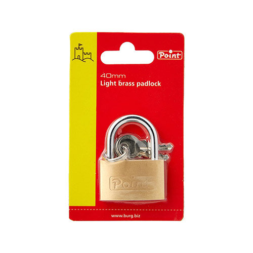 Burg Wachter  BPL 140 Brass Economy Padlock 40mm with Standard Shackle