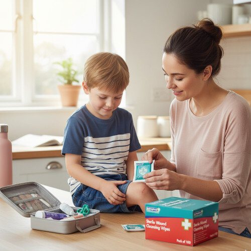 Alcohol-Free Sterile Wound Cleansing Wipes – Box of 100 | Astroplast 1601002