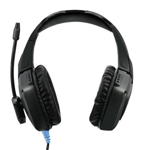 Adesso Stereo Gaming Headphone/Headset with Microphone, Headset, Head-band, Gaming, Black, Blue, Binaural, Rotary