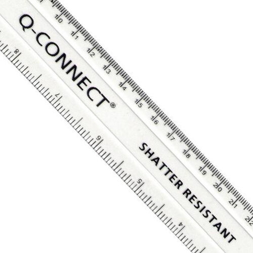 Q-Connect Ruler 300mm Clear KF01107