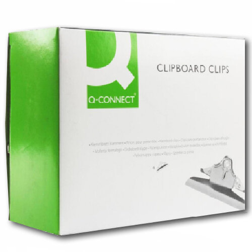Q-Connect Board Clip 152mm Silver (Pack of 6) KF05596 - Durable Metal Clips for Paper Organisation