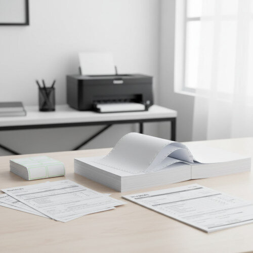 Q-Connect Listing Paper 1-Part Plain Micro-Perforated 60gsm 279 x 241mm Pack 2000