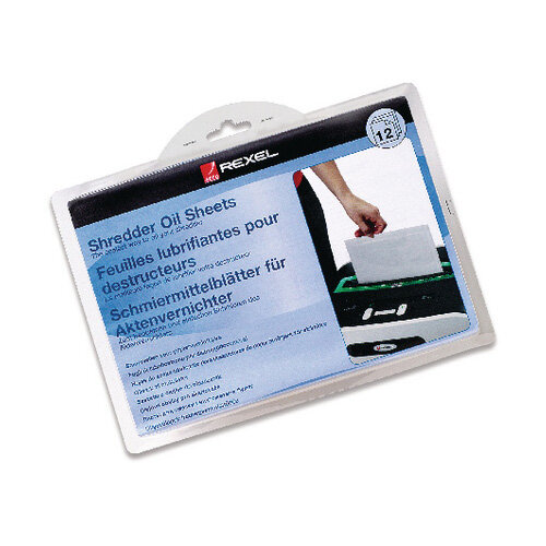Rexel Shredder Oil Sheets in Envelope Pack of 12