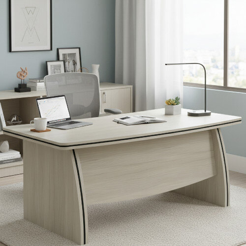 Oskar Executive Office Desk Arctic Oak W2000mm