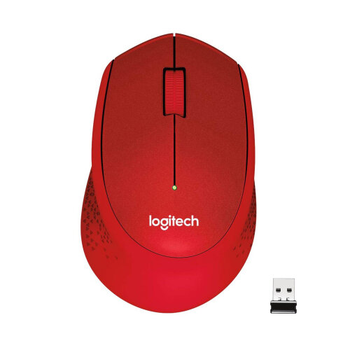 Logitech M330 Mouse Wireless Red Radio Frequency USB