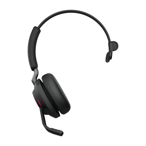 Jabra Evolve2 65, UC Mono, Headset, Head-band, Office or Call center, Black, Monaural, Bluetooth pairing, Multi-key, Play & Pause, Track, Volume