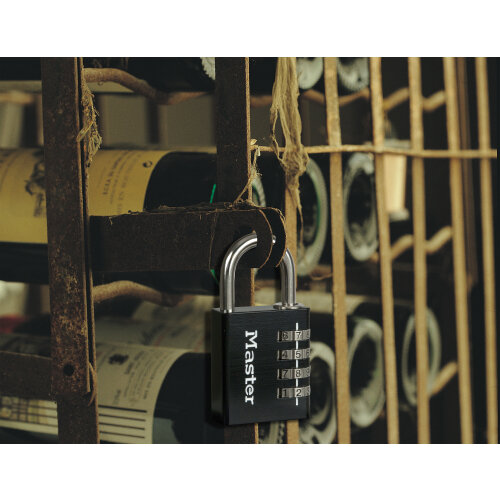 Master Lock Black Finish 40mm 4-Digit Combination Padlock - 51mm Shackle