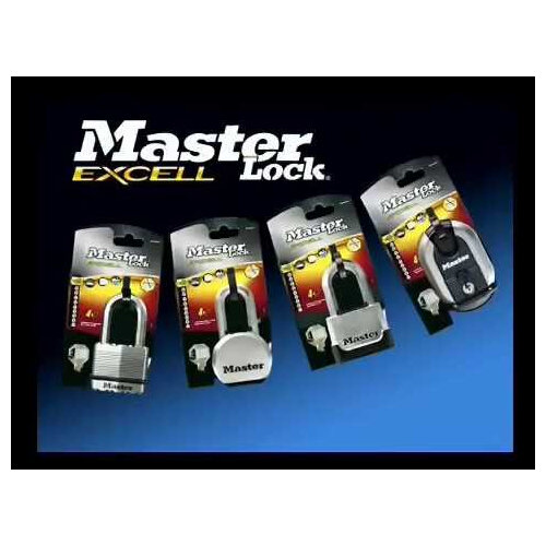 Master Lock 56Mm Wide Excell Zinc Body Padlock With 38Mm Long Shackle Set-Your-Own Combination