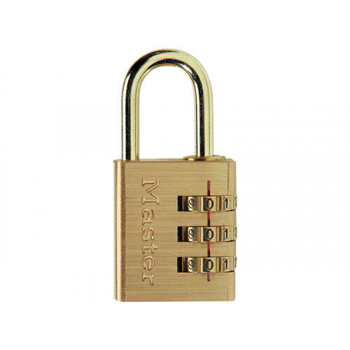Master Lock Brass Finish 20mm 3-Digit Combination Padlock