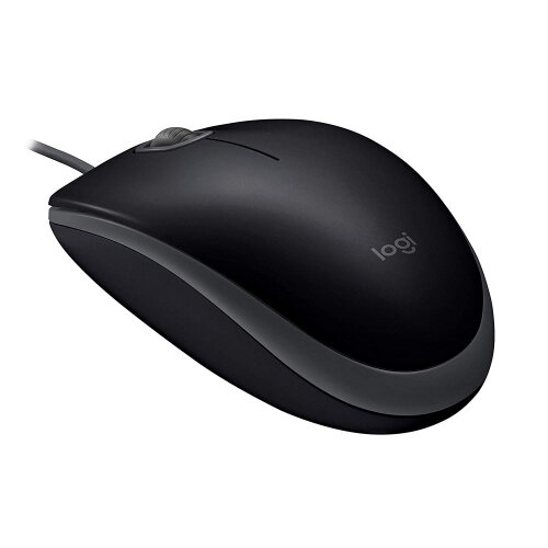 Logitech B110 Optical Mouse Silent Wired USB Black 910-005508