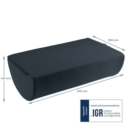 Leitz Ergo Cosy Foot Rest - 260x405x140mm, Velvet Grey 53710089