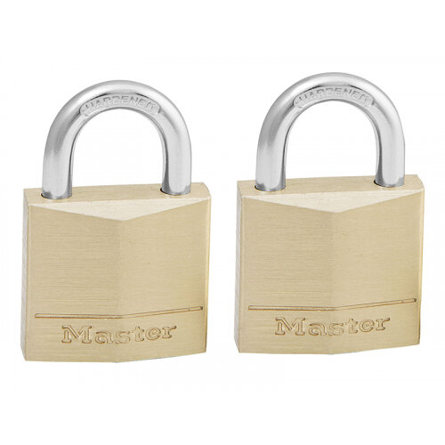 Master Lock Solid Brass 30mm Padlock 4-Pin - Keyed Alikex2