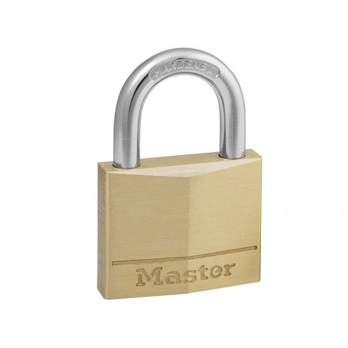 MASTER LOCK 40mm wide solid brass body padlock with 38mm long shackle
