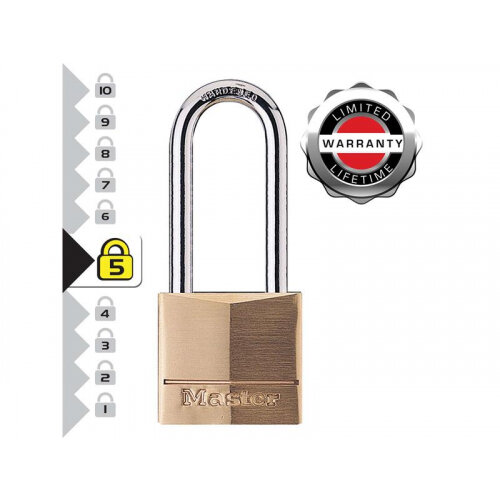 MASTER LOCK 40mm wide solid brass body padlock with 51mm long shackle
