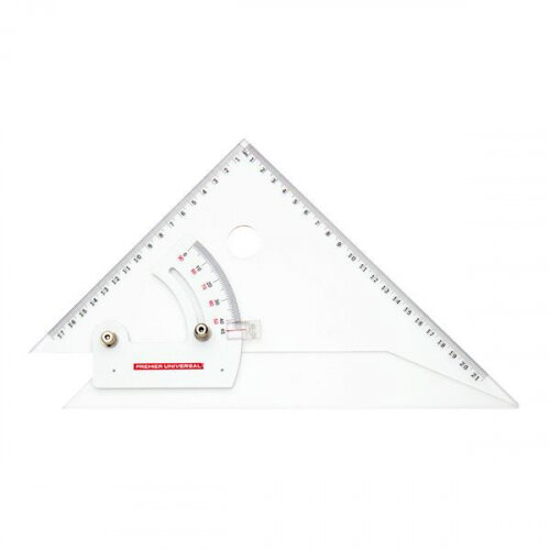 Premier Universal 10 inch/25cm Adjustable Set Square - Essential Tool for Drawing and Measuring