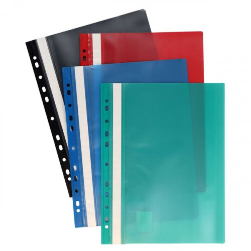 Premier A4 Universal Punched Project Files Assorted Colours - Ideal for School Projects