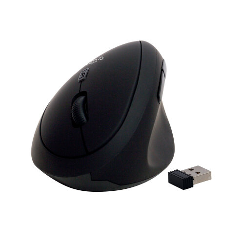 Q-Connect Ergonomic Wireless Vertical Right Handed Mouse Black M004