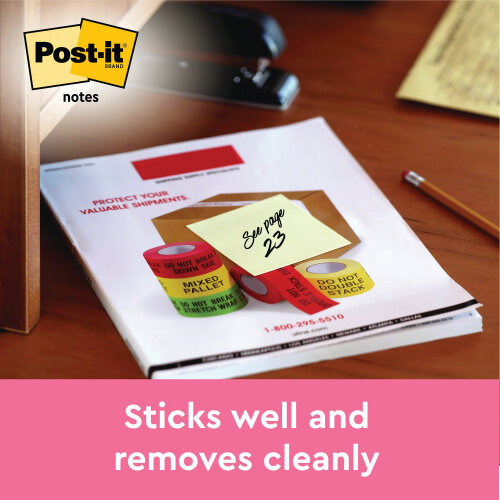 Post-it Z-Notes 76x76mm 100 Sheets Canary Yellow (Pack of 12) R330-CY