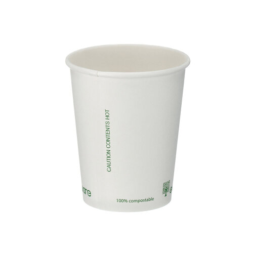 Go-Pak Single Wall Coffee Cup 8oz PLA Lined 20x50 Cups White (Pack of 1000) B01022EU