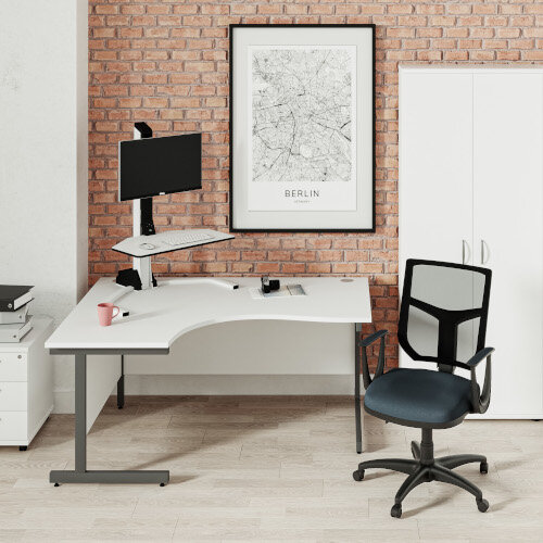 Xtend Sit-Stand Desk Converter for Single Monitors Black