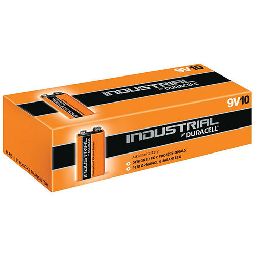 Duracell Industrial 9V Alkaline Batteries Pack of 10 Hunt Office