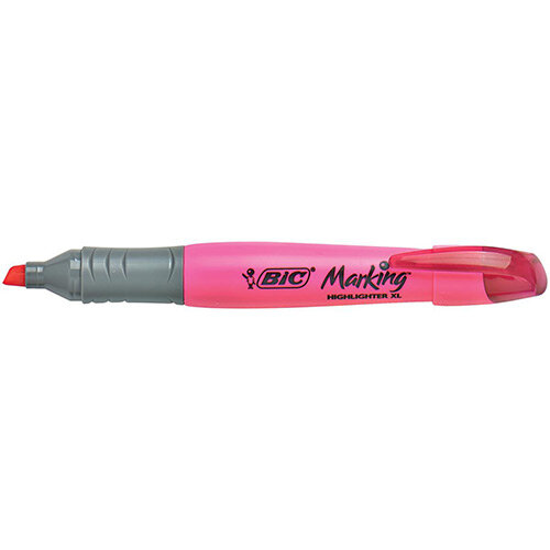 Bic Marking Highlighter XL Penshaped Highlighter Pen Pink Pack of 10