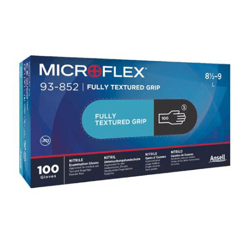 Ansell Microflex 93852 Size 8 M Nitrile Single Use Protective Gloves