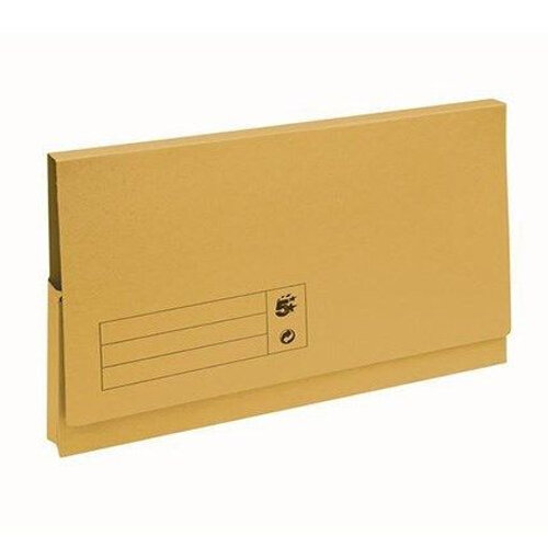 Document Wallet Half Flap Foolscap Yellow Pack 50 5 Star - Hunt Office ...