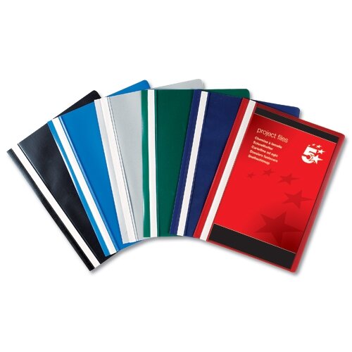 Cos Flat File Flat File with Indexing Strip A4 Black Pack 5 5 Star Office - Hunt ...