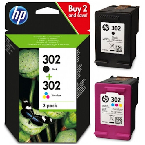 HP 302 Black and Colour Ink Cartridge 