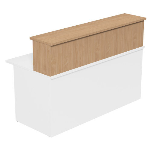 Rectangular Reception Desk Riser W1600xD300xH370mm Beech Ashford - Hunt ...