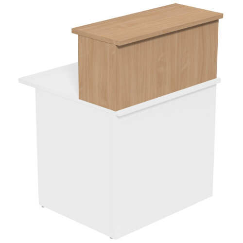 Rectangular Reception Desk Riser W800xD300xH370mm Beech Ashford - Hunt ...