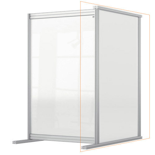 Nobo Premium Plus Clear Acrylic Protective Desk Divider Screen Modular System Extension