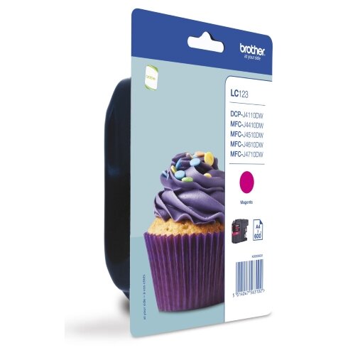 Brother LC-123C/M/Y High Yield Ink Cartridge Multi-Pack – Cyan, Magenta, Yellow