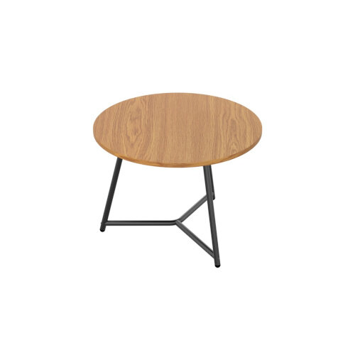 Trinity Table Low 600mm Nova Oak/Black - Hunt Office Ireland
