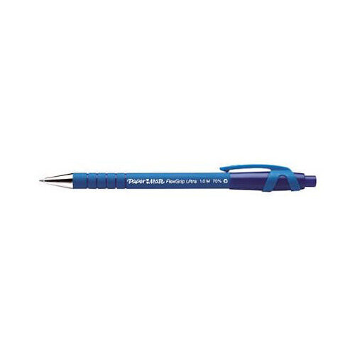 Papermate FlexGrip Ultra Retractable Ballpoint Pen Medium Blue Pack of