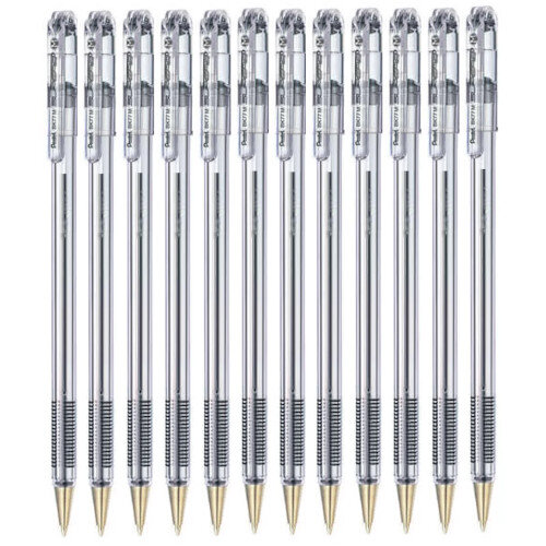 Pentel Black Superb Fine Ball Point Pen Pack of 12 BK77-A Hunt