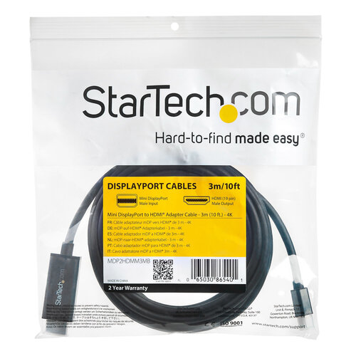 StarTech Mini DisplayPort to HDMI Adapter cable mDP to HDMI - Main Image