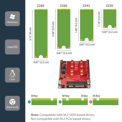 Dual-Slot Drive to SATA Adapter for Drive
