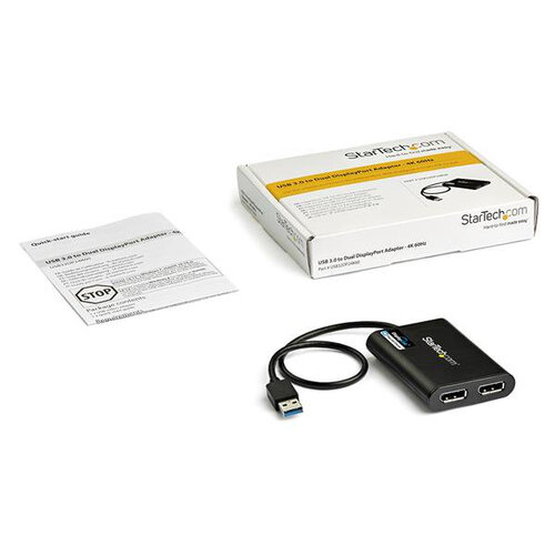 USB to Dual DisplayPort Adapter 4K 60Hz,
