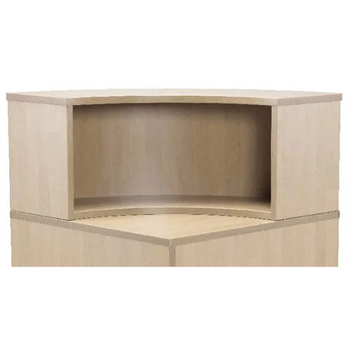 Jemini Modular Reception Radial Hutch Unit Maple - Reception Desk Riser ...