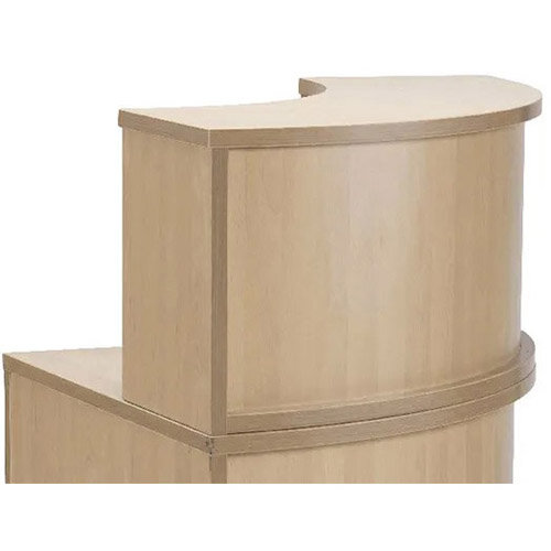 Jemini Modular Reception Radial Hutch Unit Maple - Reception Desk Riser ...