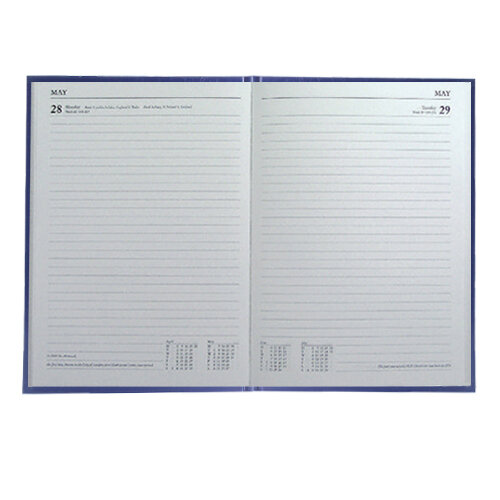 Blue 2017 A5 Diary Day per Page KFA51BU17 - Hunt Office Ireland