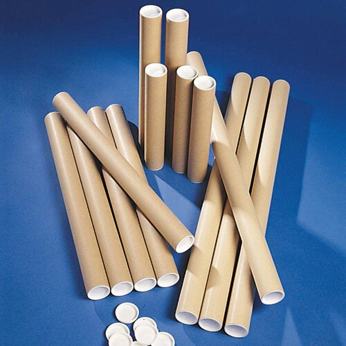 Ambassador Brown Kraft 450x76mm Cardboard Postal Tubes Pack of 12
